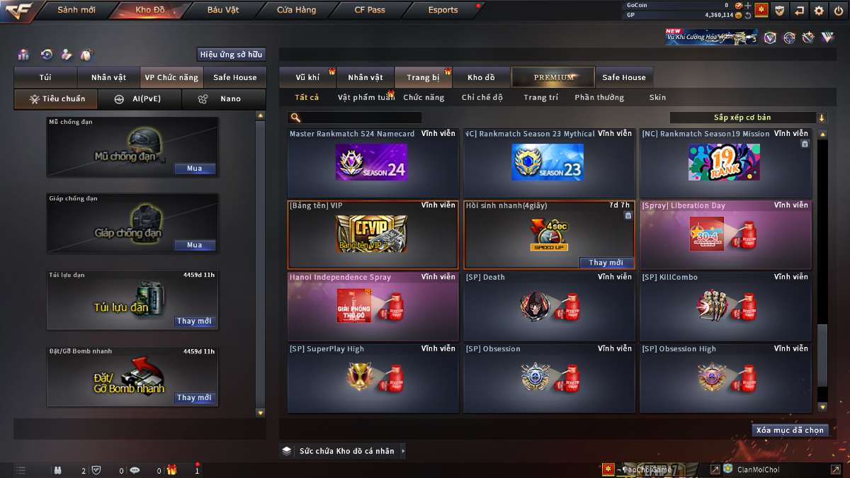 shop acc cf uy tin gia re